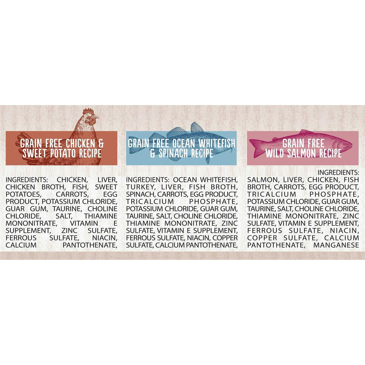 Grain Free Wet Cat Food Pate Variety Pack H369