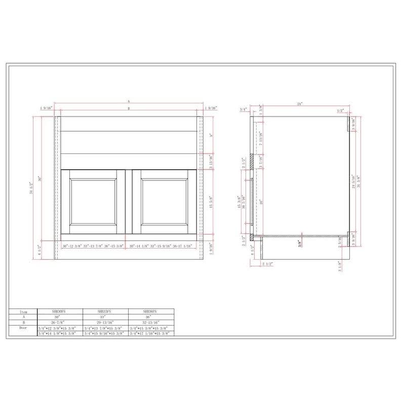 White Double Door Base Cabinet M62148