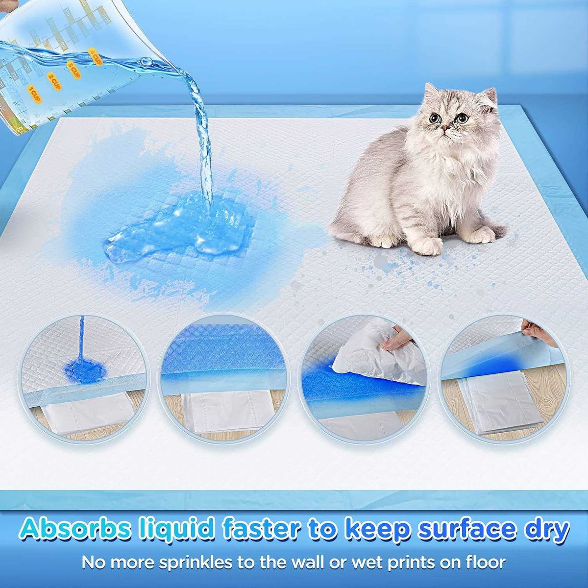 6 Layers Ultra Absorbency Quick Dry Dog Pee Pads O860