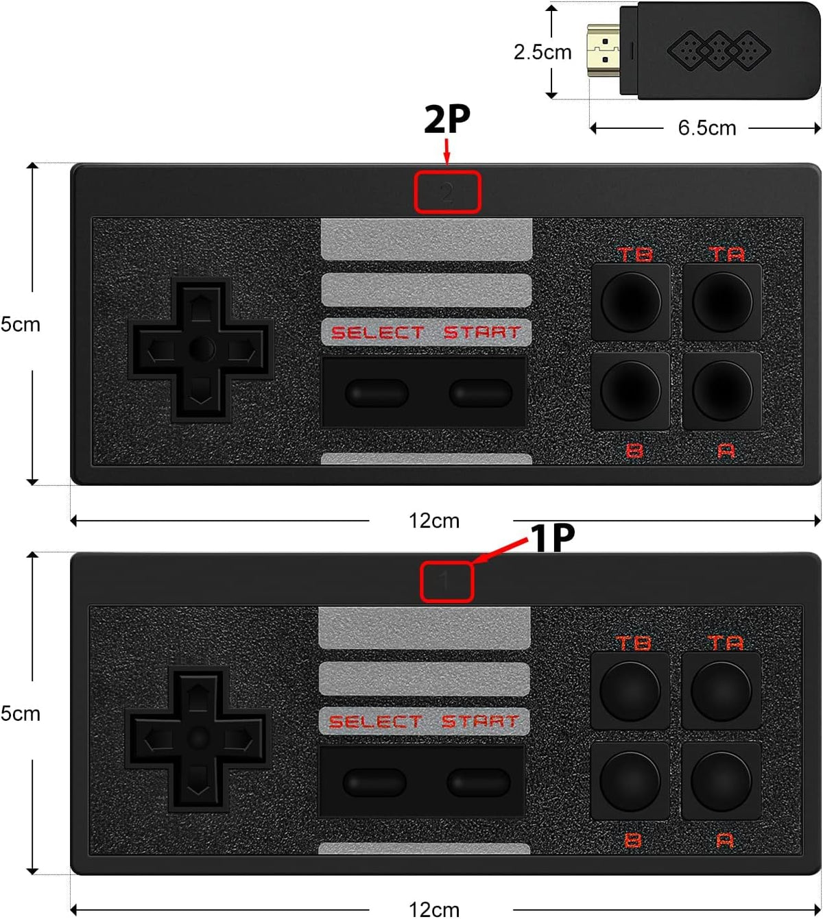 Retro Video Game Console with 818 Classic HD Video Games Z956886