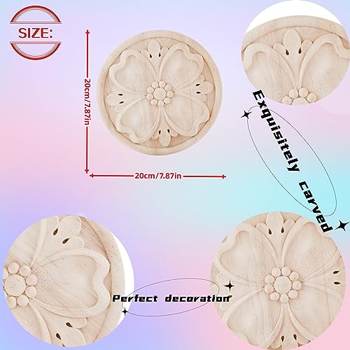 Unpainted Wooden Carving Furniture Appliques Onlays B83814