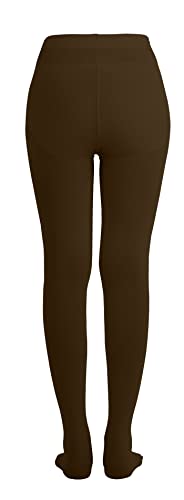 Women's Solid Colored Opaque Microfiber Footed Tights I723558