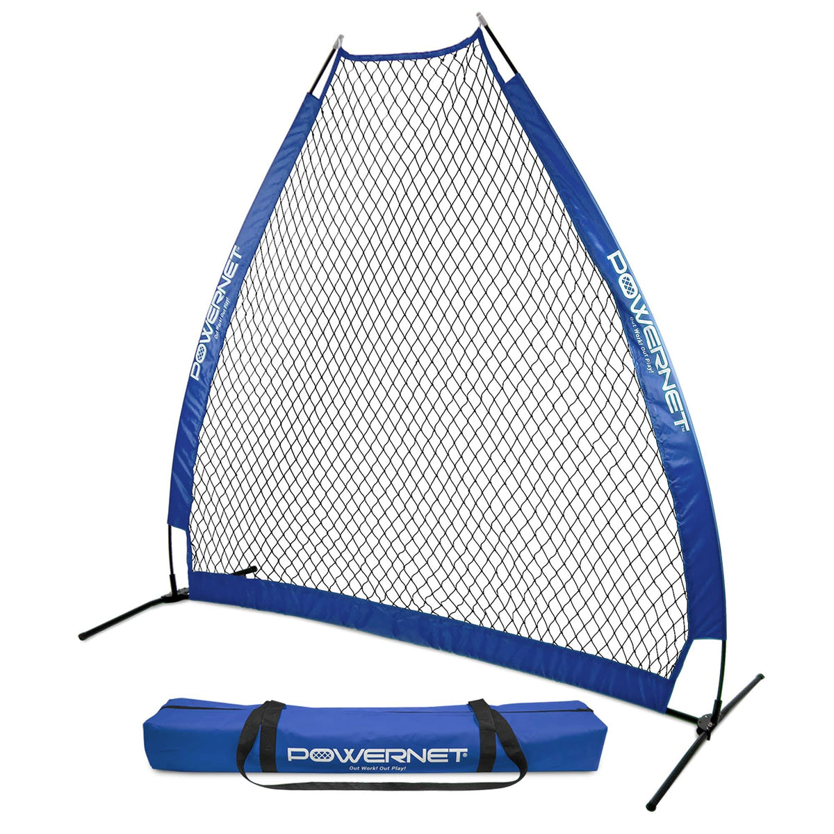 Portable Baseball Pitching Screen 7 x 7 Royal Blue Q64565
