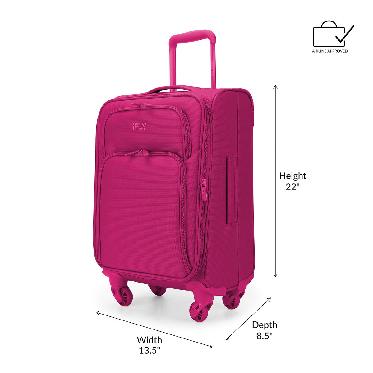 Fuchsia 20" Carry-on Luggage X303737
