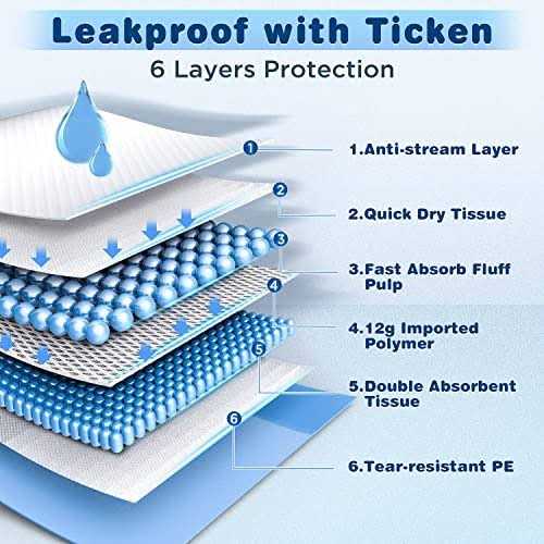 6 Layers Ultra Absorbency Quick Dry Dog Pee Pads O860