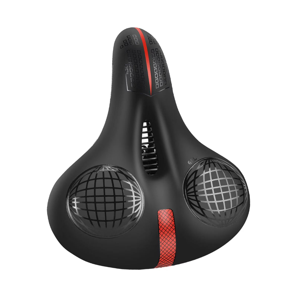 Black and Red Padded Bike Seat Cushion R823