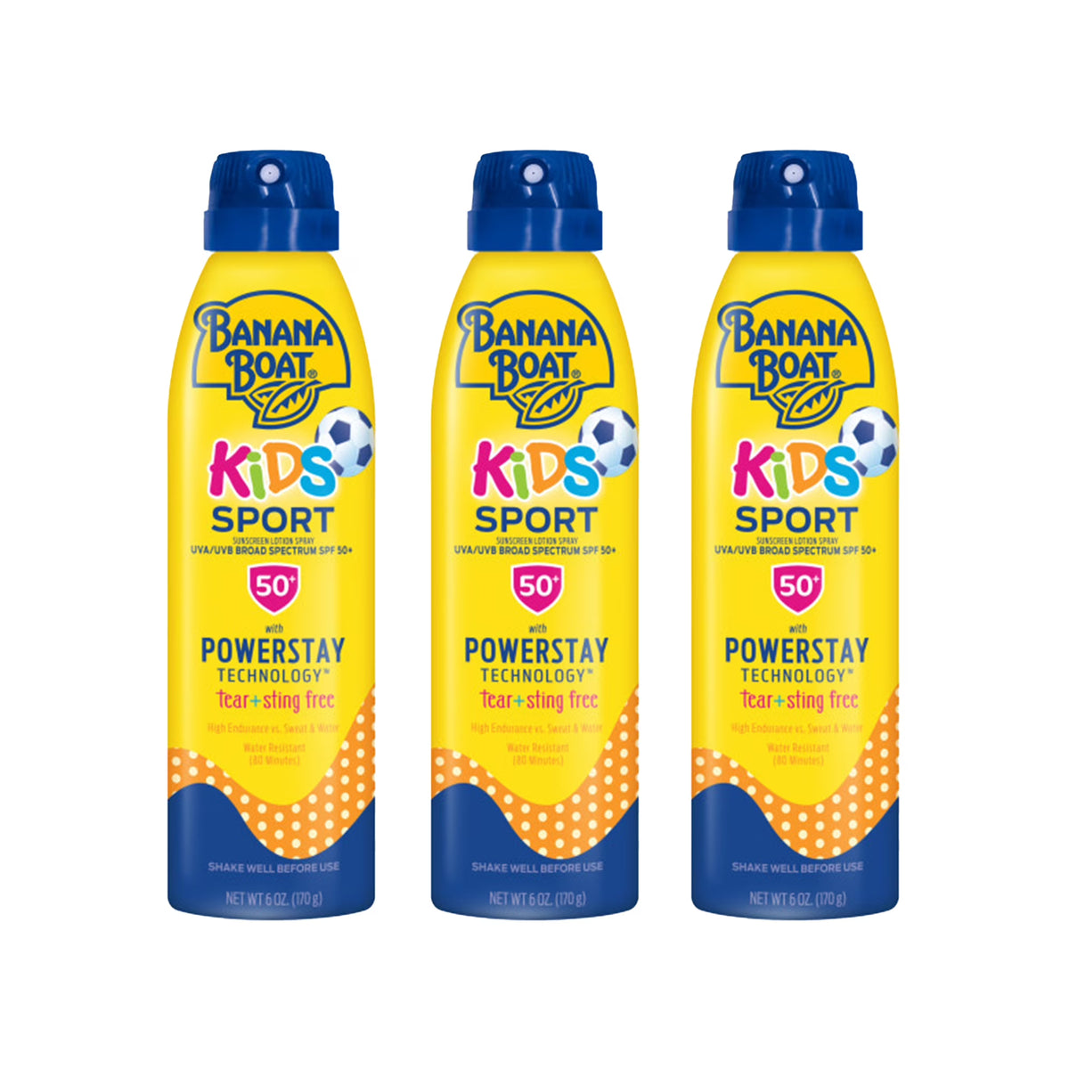Kids Sport Continuous Sunscreen Lotion Spray SPF 50+ 6 oz (Pack of 3) W71262