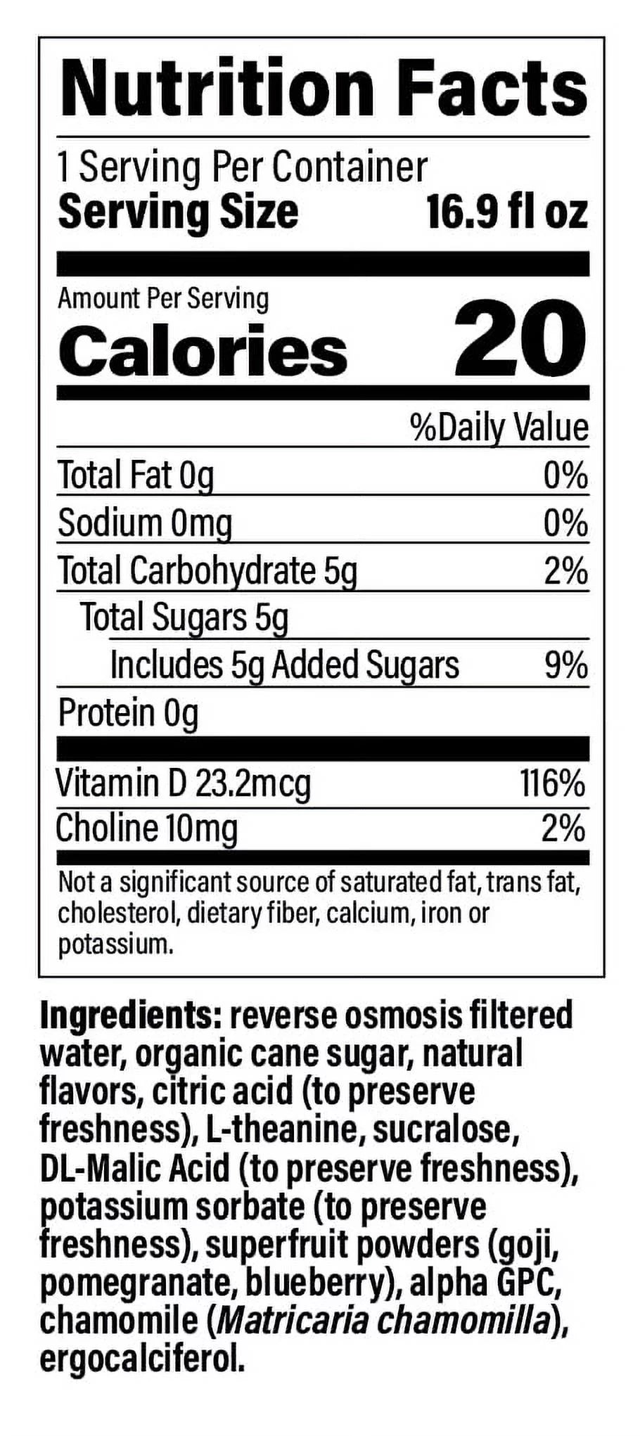 Raspberry Stress Reducing Beverage 16.9 Fl Oz (Pack of 12) M39631