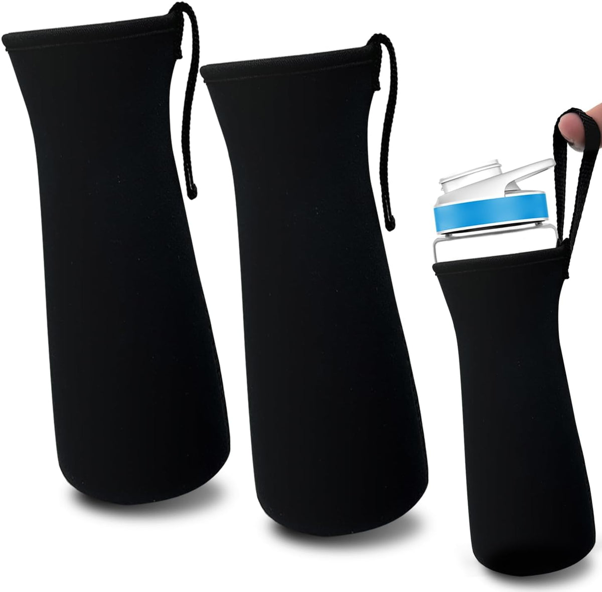 2Pcs Neoprene Sleeve for 22oz Plastic & Stainless Steel Water Bottles S9162