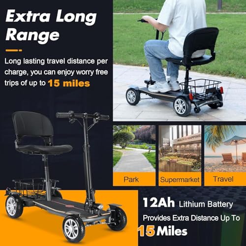 4 Wheeled Lightweight Foldable Mobility Scooter H429488