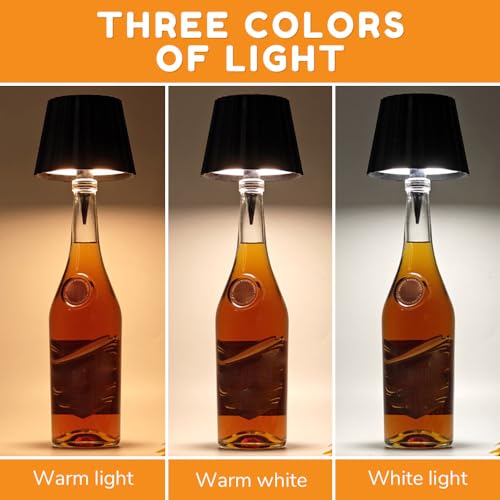 White 2PCS Rechargeable LED Wine Bottle Lamp P8418
