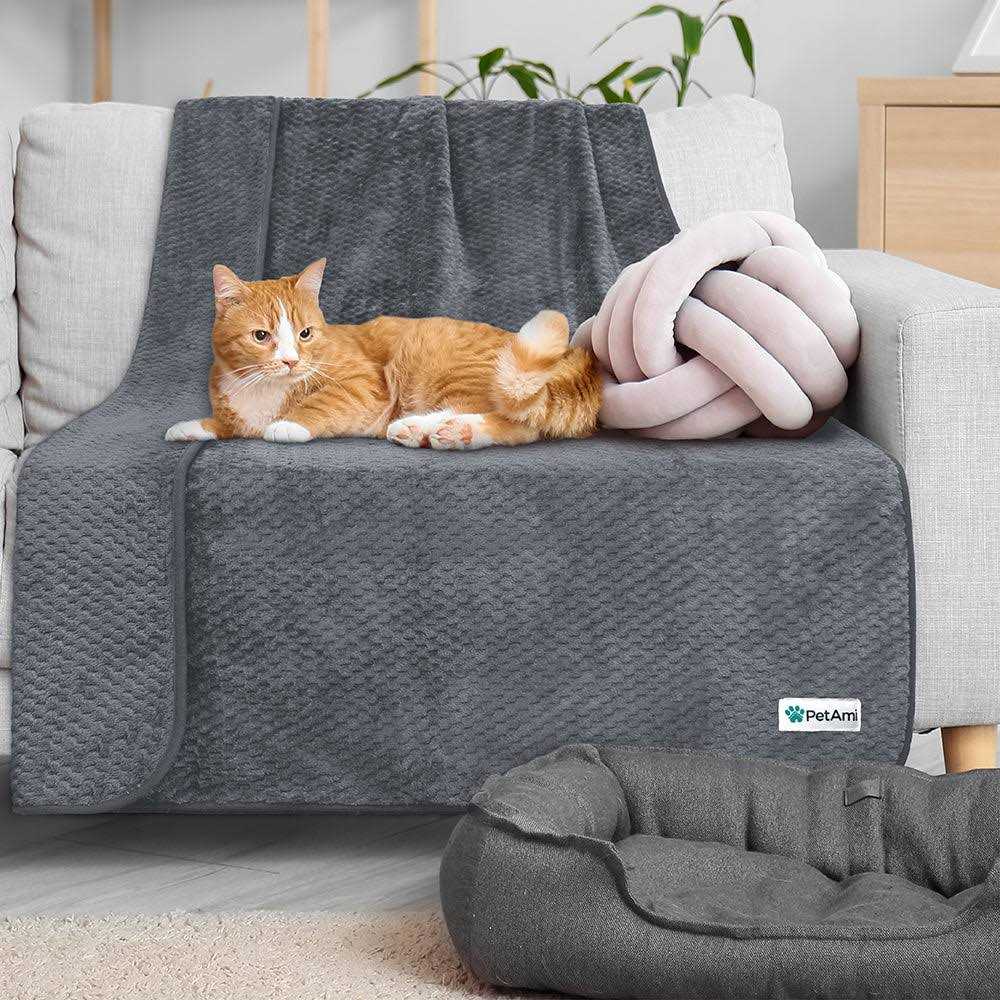Sherpa Fleece Waterproof Waffle Cat Dog Blanket H150