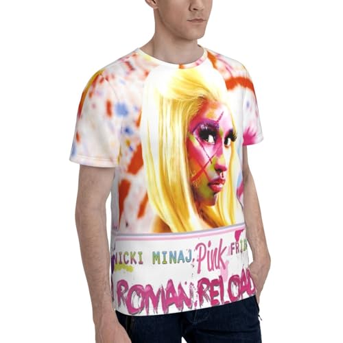 Polyester Graphic Round Neck Short Sleeve T-Shirt Q75238