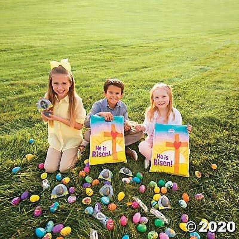 Glow-in-the-Dark Plastic Easter Eggs with Cross T5187