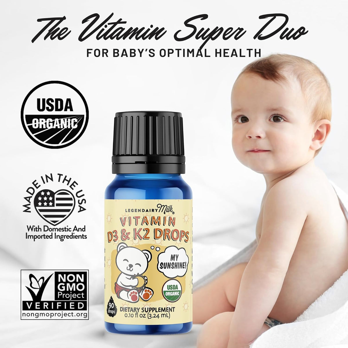 Sunflower Lecithin Liquid Drops, Vitamin D3 & K2 Liquid Drops P1576