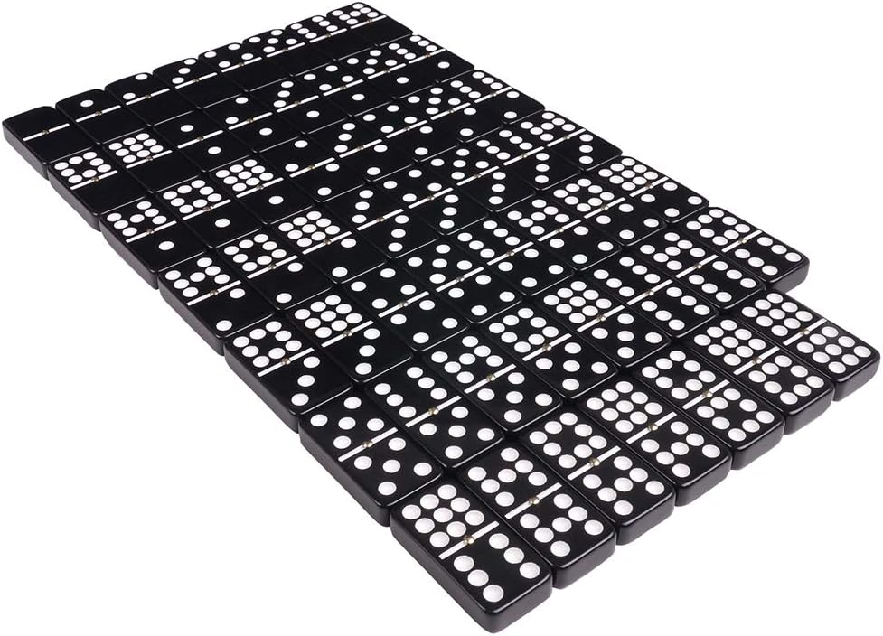 Black Double 9 Domino Set J431