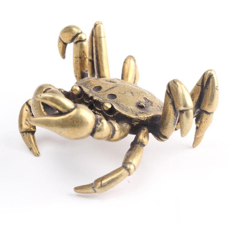 Solid Copper Crab Miniature Figurines N6455