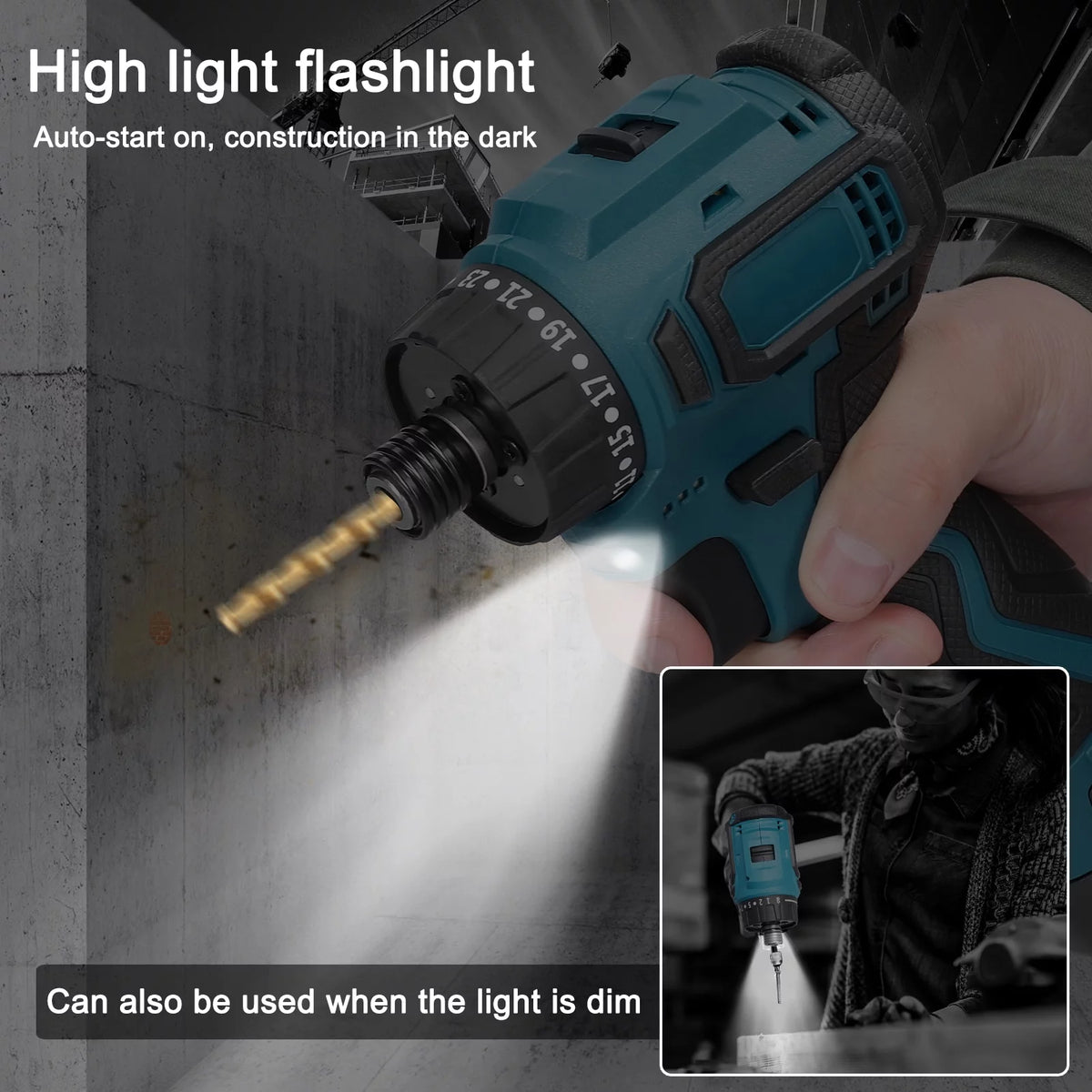 18V Brushless Motor Electric Screwdriver Torque Adjustable G338459