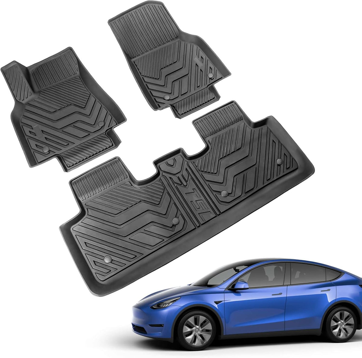 Tesla Model Y Trunk Mat Floor Mats Cargo Liner 5-Seater E808