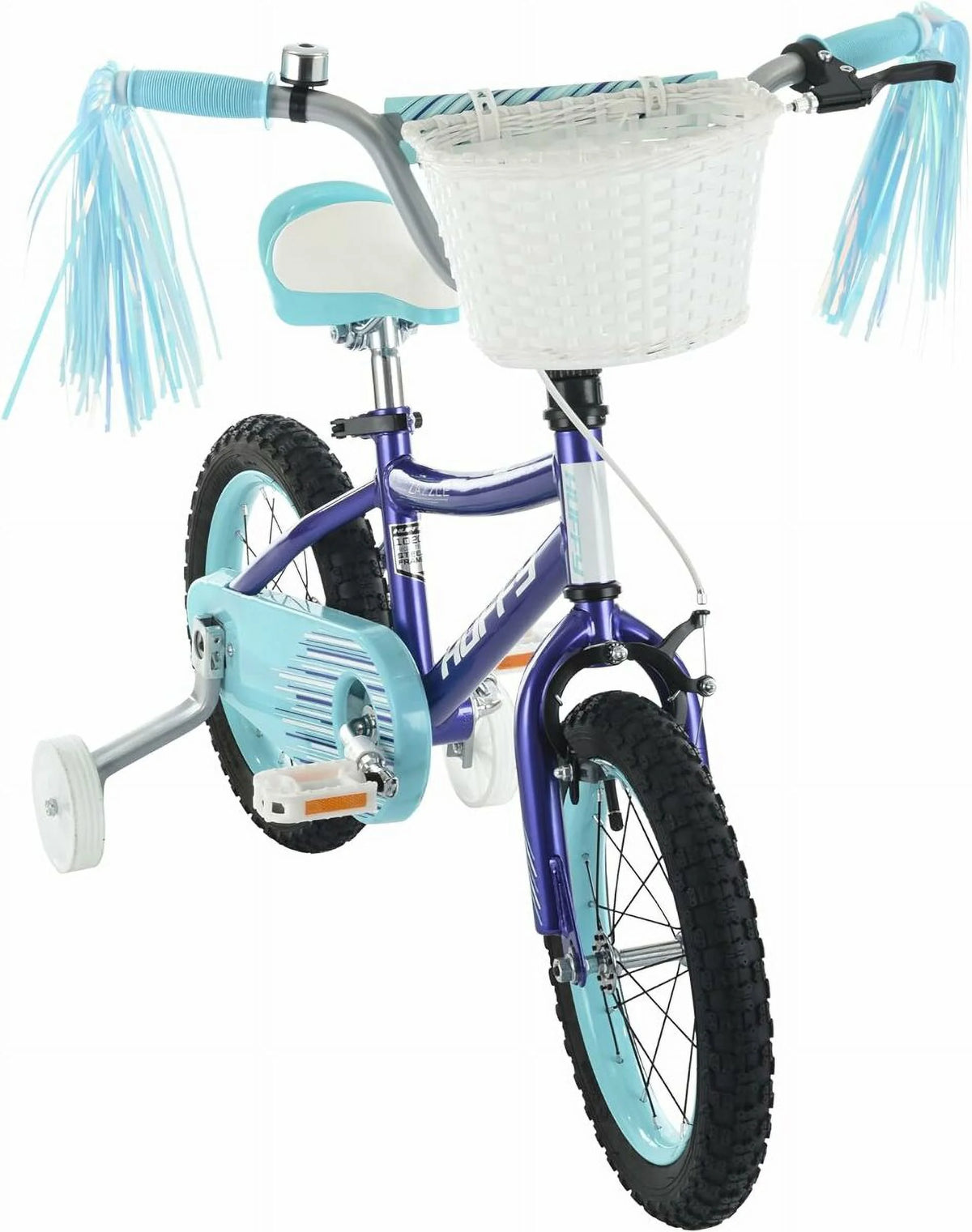 Girl's Bike with Training Wheels, Streamers, and Basket Z888013