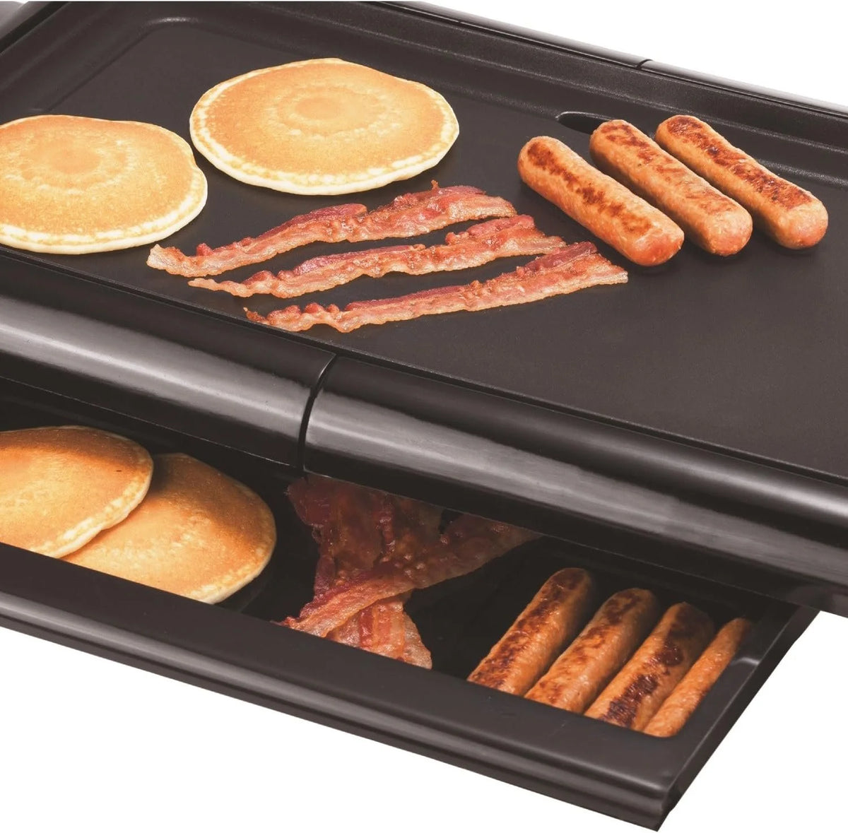 Non-Stick Electric Griddle with Drip Pan, 10 x 20 Inch, Black M45030
