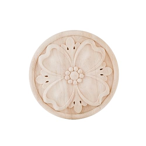Unpainted Wooden Carving Furniture Appliques Onlays B83814