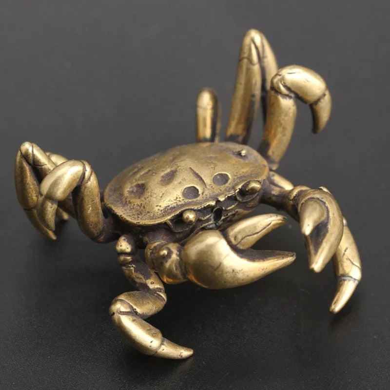 Solid Copper Crab Miniature Figurines N6455