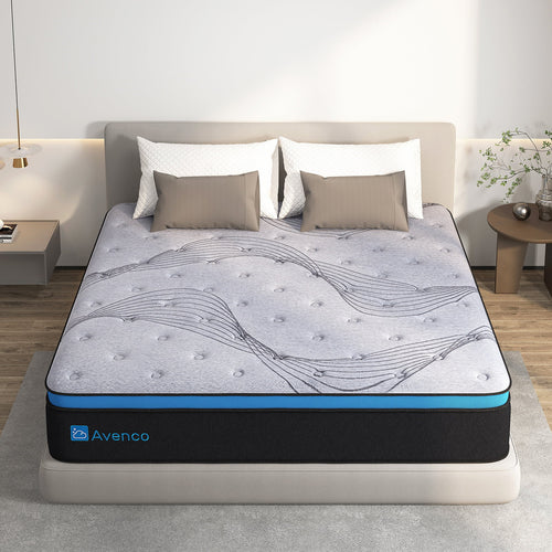 10 inch Gel Memory Foam Hybrid Mattress, Full Size Y4481