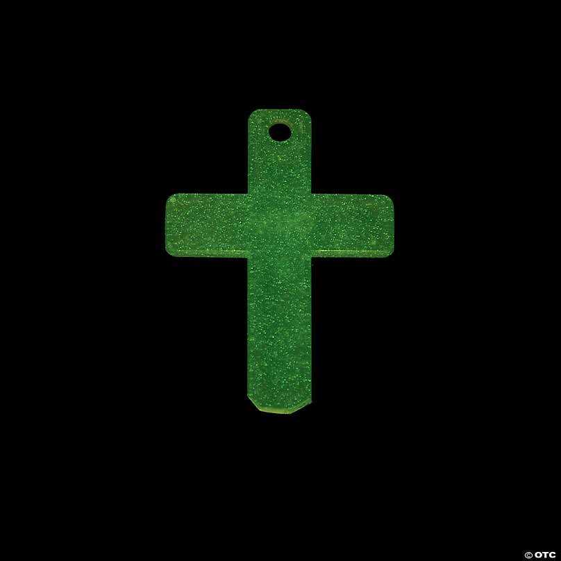 Glow-in-the-Dark Plastic Easter Eggs with Cross T5187