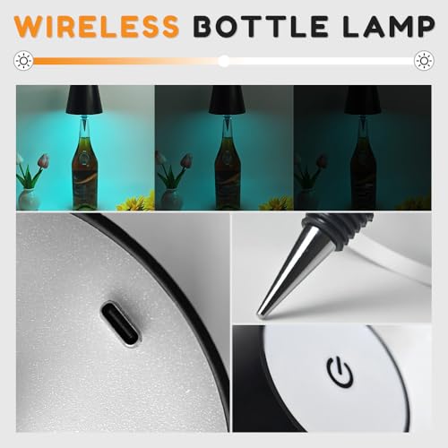 White 2PCS Rechargeable LED Wine Bottle Lamp P8418