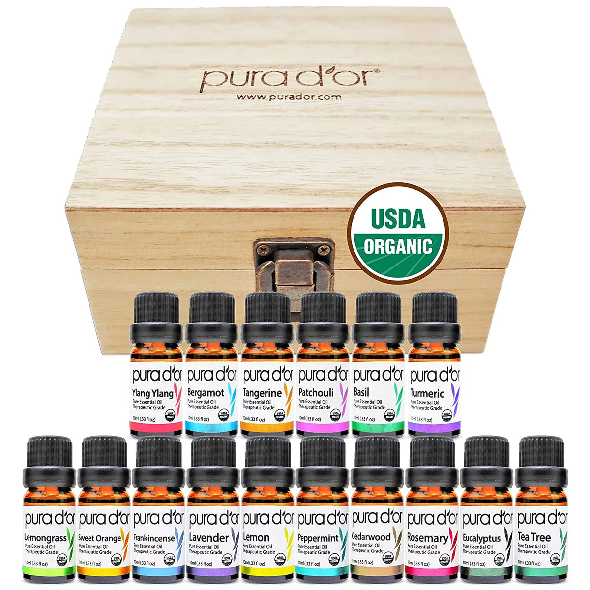 Essential Oil Wood Box Gift Set 10mL x16 P826844