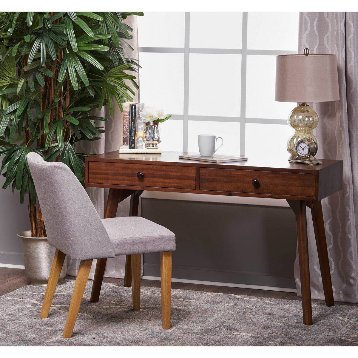 Walnut Finished Acacia Wood Desk E700