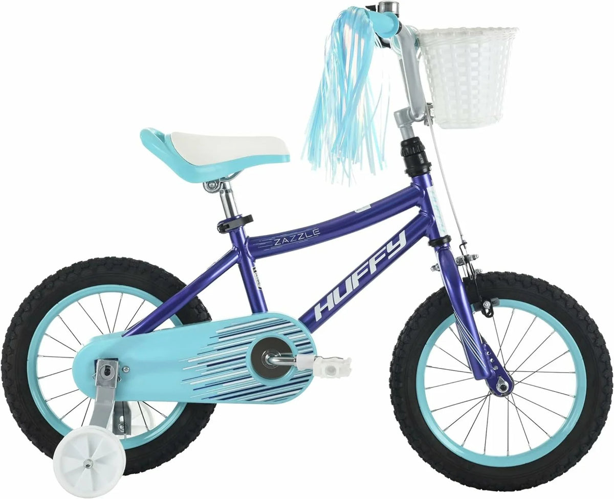 Girl's Bike with Training Wheels, Streamers, and Basket Z888013