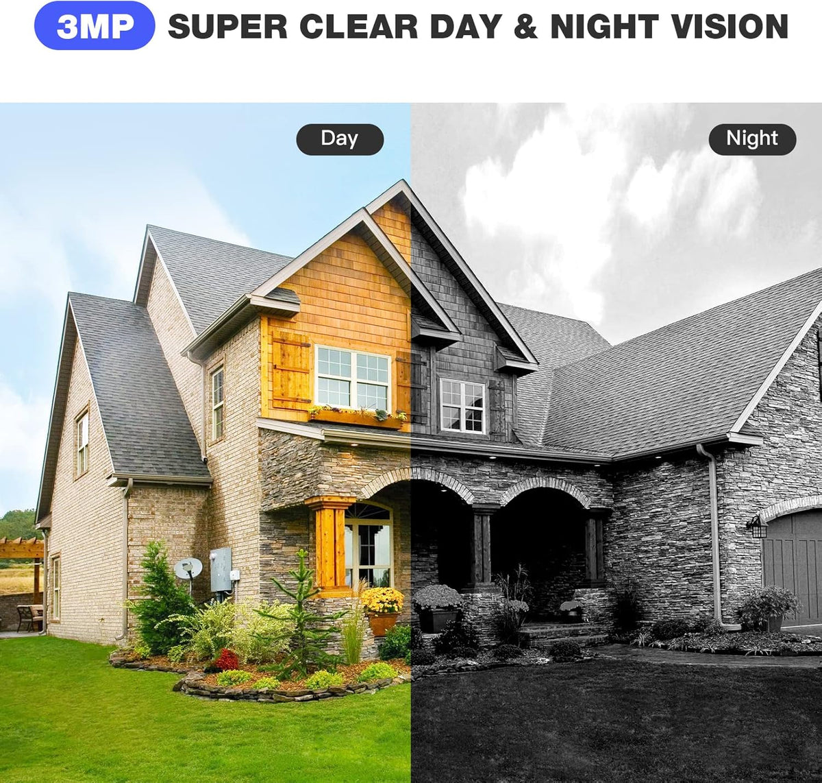 2K Solar Wireless Security Camera System with 3 WiFi Cameras F88830