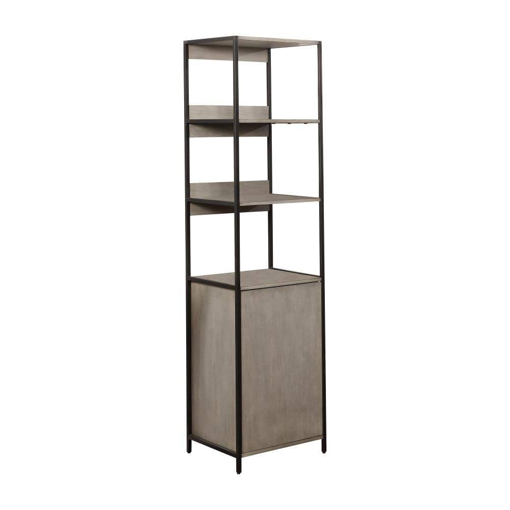 Gray Metal 5-Shelf Bookcase X70910