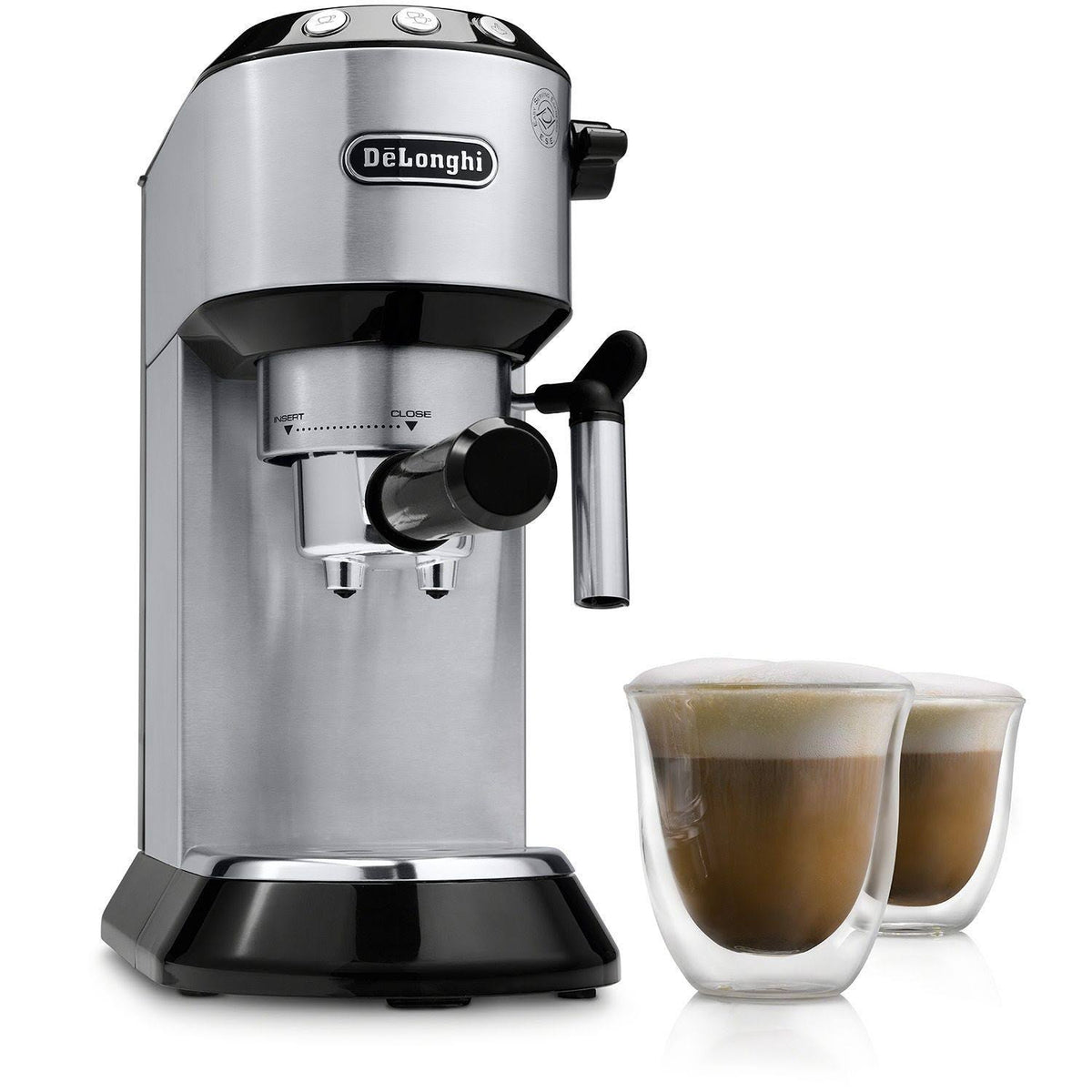 15-Bar Espresso Machine with 2 Cappuccino Glasses U9804