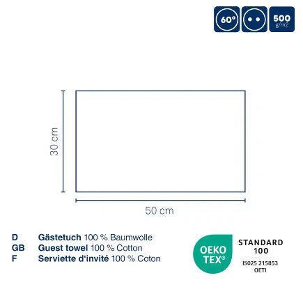 Smoke Blue Guest Towel J63002