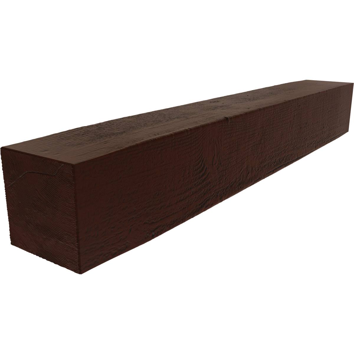 Rough Sawn Faux Wood Fireplace Mantel, Natural Pecan W6710