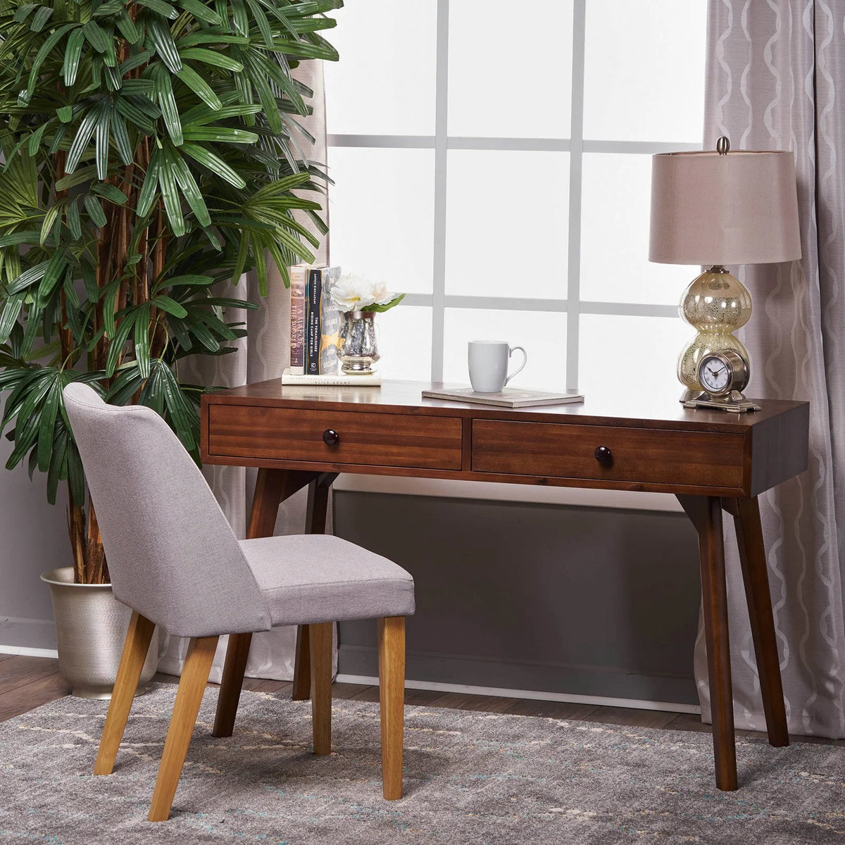 Walnut Finished Acacia Wood Desk E700