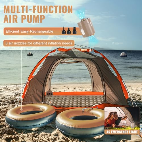Queen Air Mattress with Built in Pump, 18" T358635