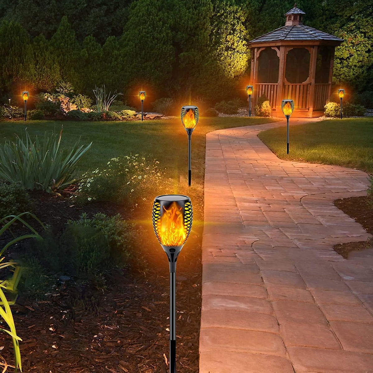 8 Pack Waterproof Solar Torch Lights N999154