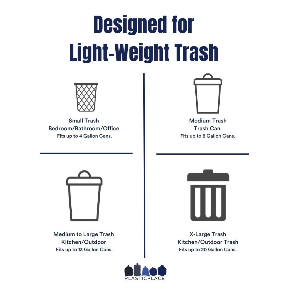 Black High Density Trash Bags, Case of 100 X3768