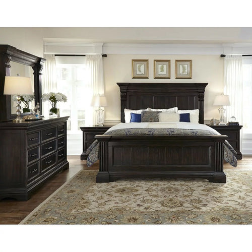 11 Drawer Traditional Wood Dresser in Deep Brown T643184