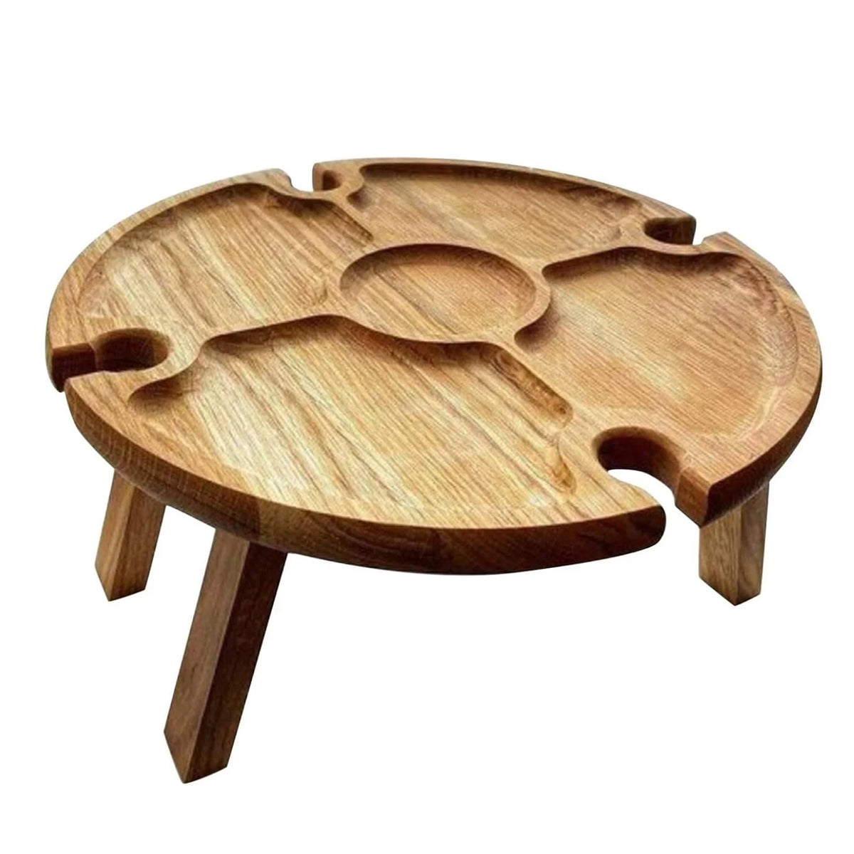 Wooden Round Folding Table O84196