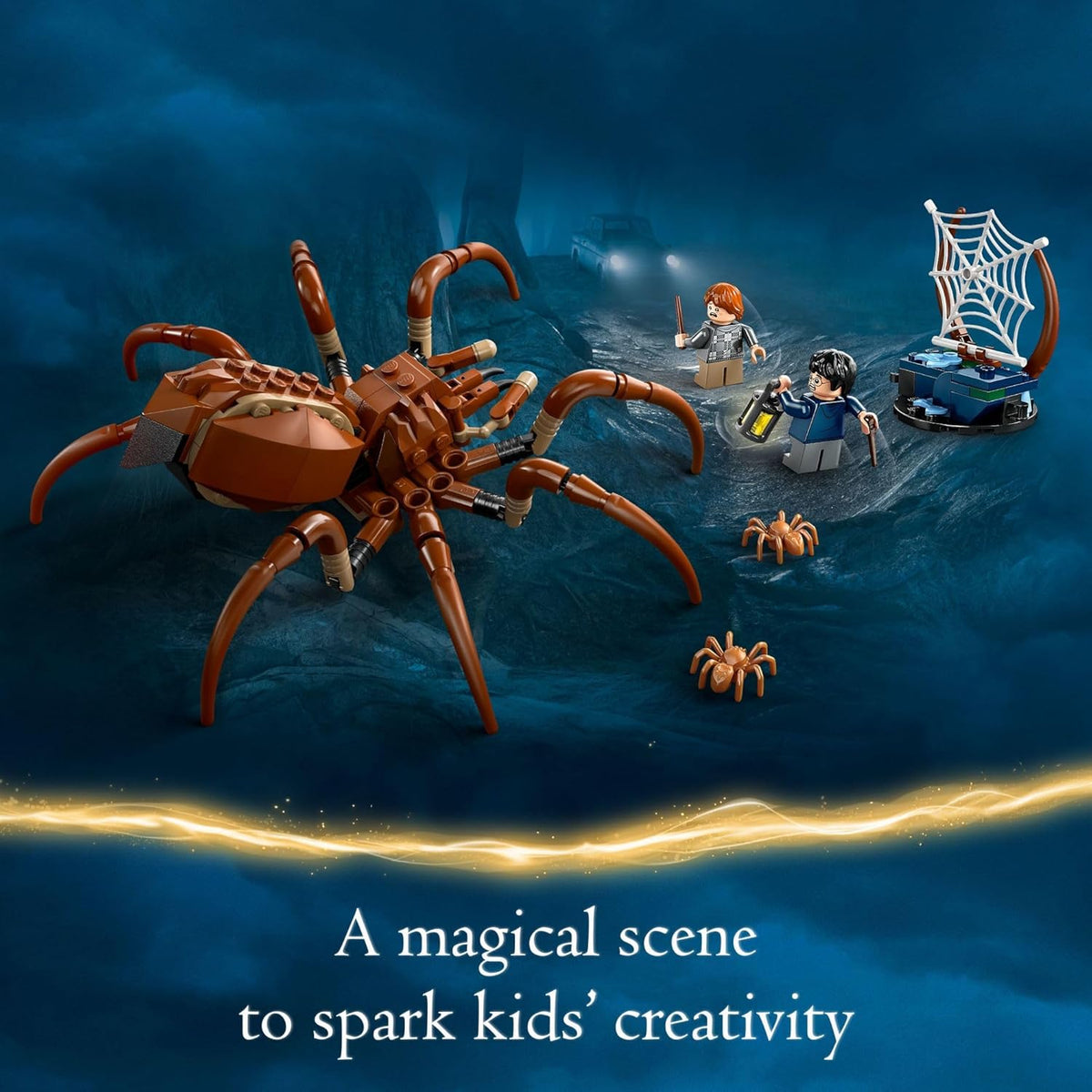 LEGO Harry Potter Aragog in The Forbidden Forest Spider Toy Playset with 2 Minifigures V71681
