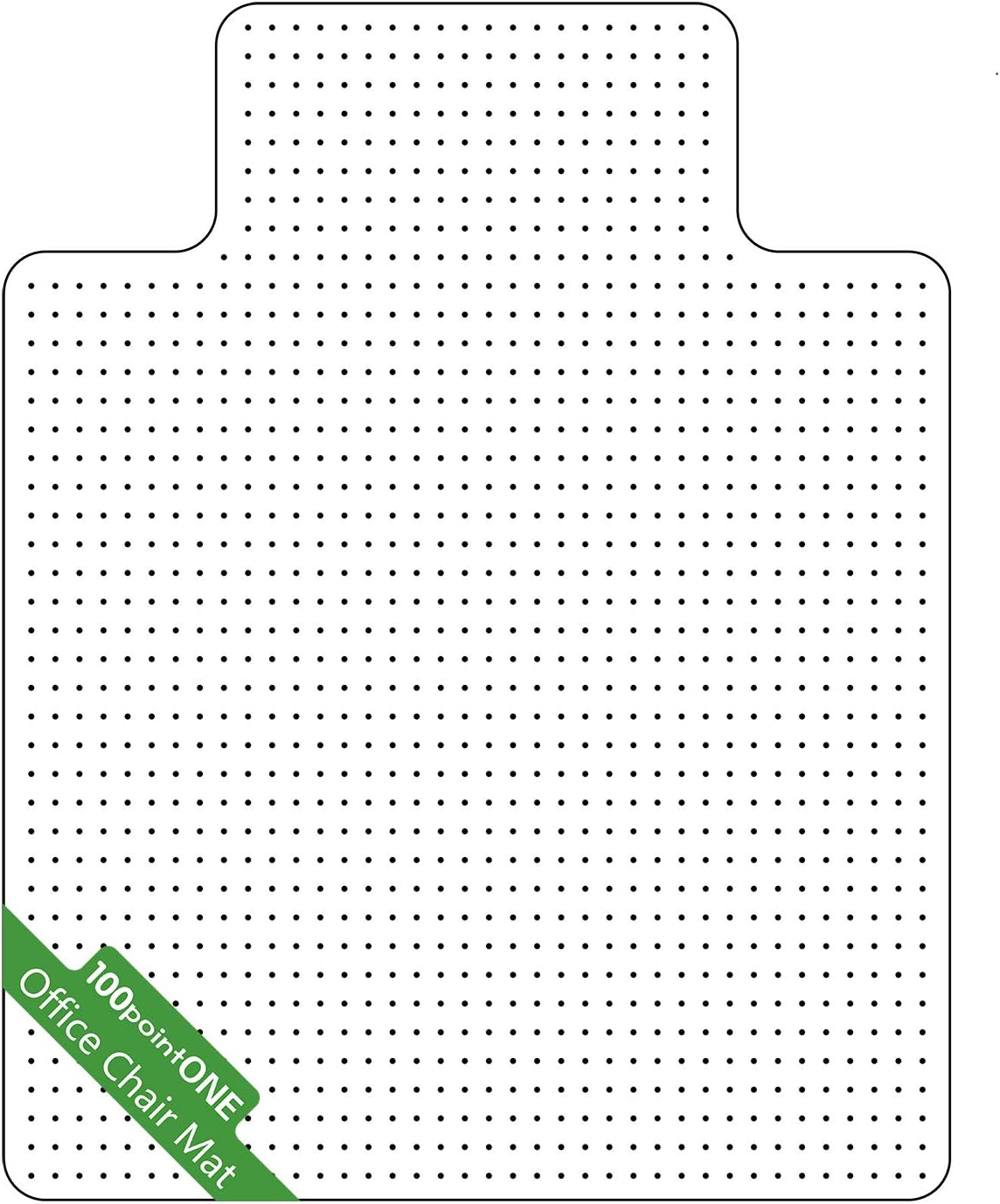 Transparent Thick Chair Mats for Carpet with Grippers (53'' x 45'' with Lip) L2797