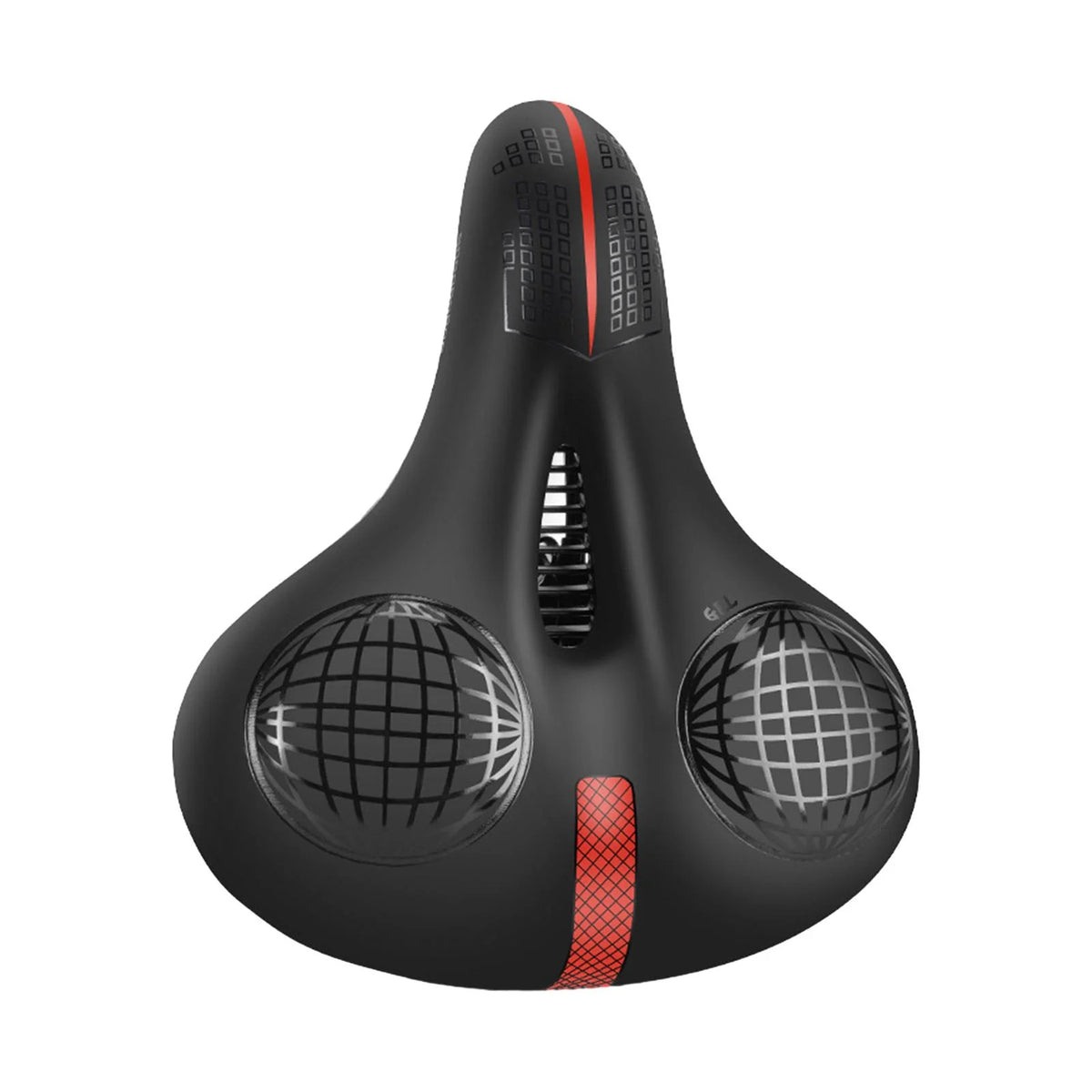 Black and Red Padded Bike Seat Cushion R823