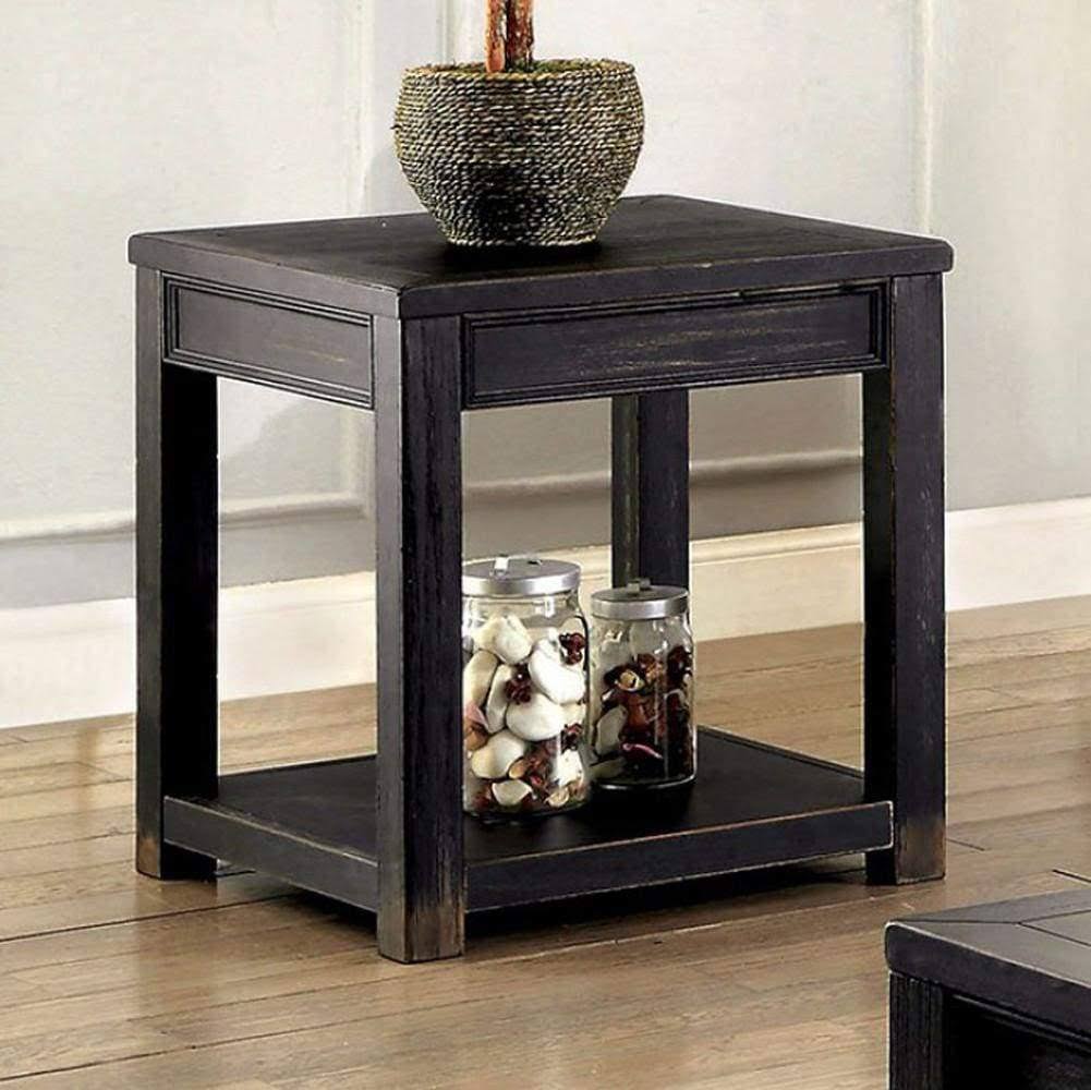 Antique Black End Table Z492381