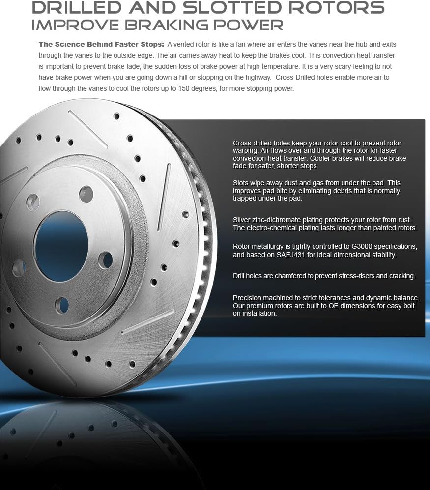 FRONT 308mm + REAR 312mm D/S 6 Lug Rotors B910