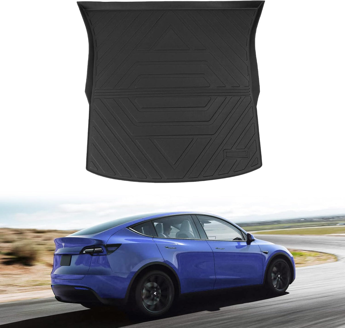 Tesla Model Y Trunk Mat Floor Mats Cargo Liner 5-Seater E808